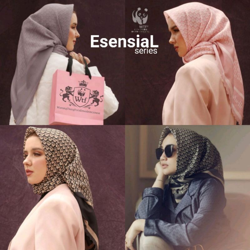 HIJAB  VOAL / SEGI EMPAT MOTIF /  Esensial series