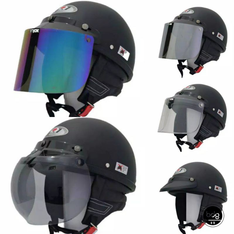 HELM CHIP DEWASA KACA BOGO ORIGINAL JPN HITAM DOFF