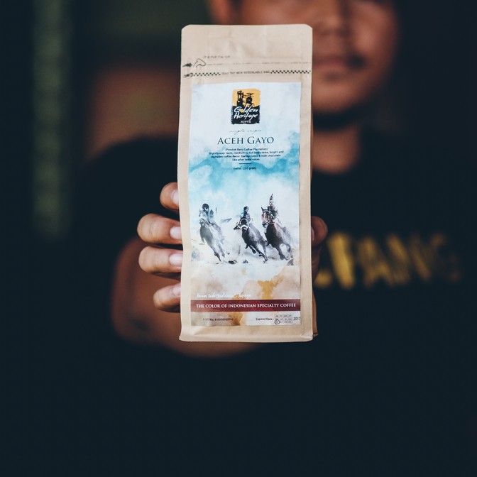 

Kopi Aceh Gayo Single Origin Golden Heritage Coffee Arabica 200 Gram