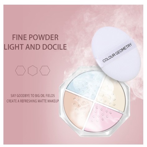 LAMEILA 5076 Empat Warna Loose Powder Makeup Powder Concealer Tahan Lama Alas Bedak Pelembab