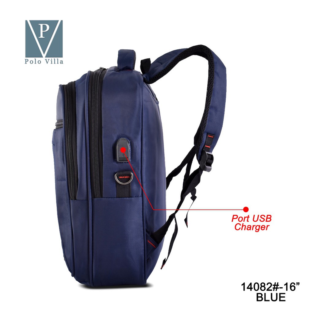 (RF) Tas 3IN1 Polo Villa 14082 Tas Laptop Tas Selempang Sekolah Kerja