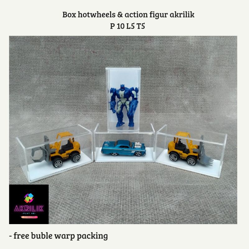 box hotwheels akrilik