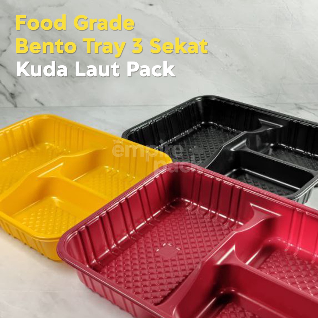 Bento Tray Mika Sekat 3 Lunch Box