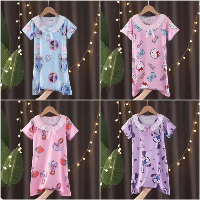 BAJU TIDUR DASTER ANAK RENDA IMPORT / DREES ANAK IMPORT LUCU