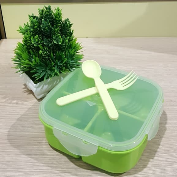 [COD] TEMPAT MAKAN KOTAK SCOOP SET / LUNCH BOX SET RANTANG