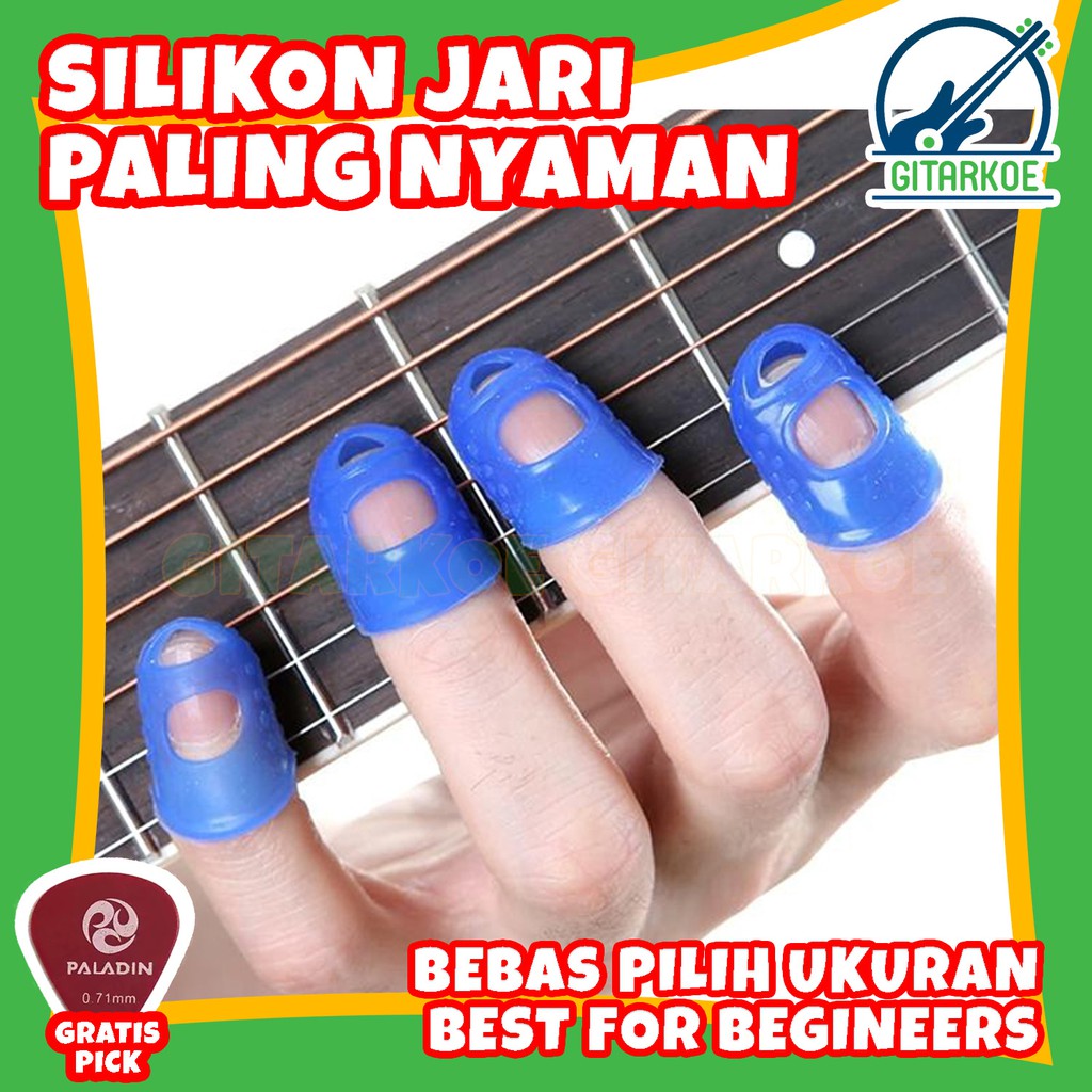 Pelindung Jari Gitar Silikon Fingertip Protectector Silicone 1 PCS