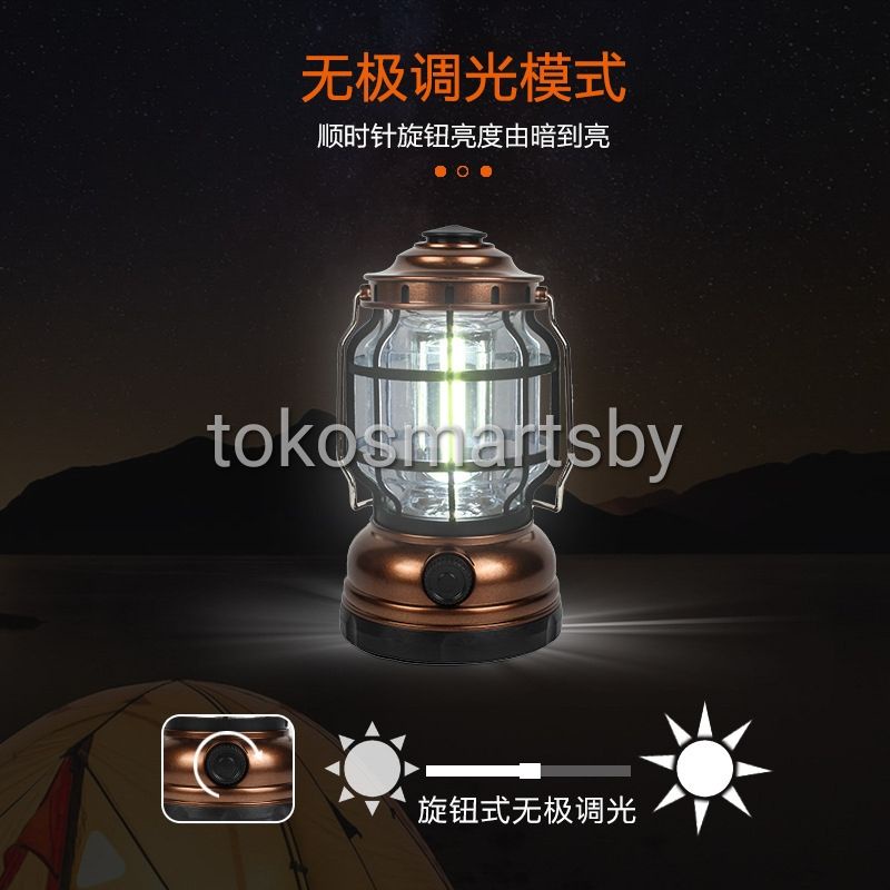 Lampu Lentera LED / Camping Lamp 3 COB / Lampu Tenda Camping / Tent LED Emergency Lamp