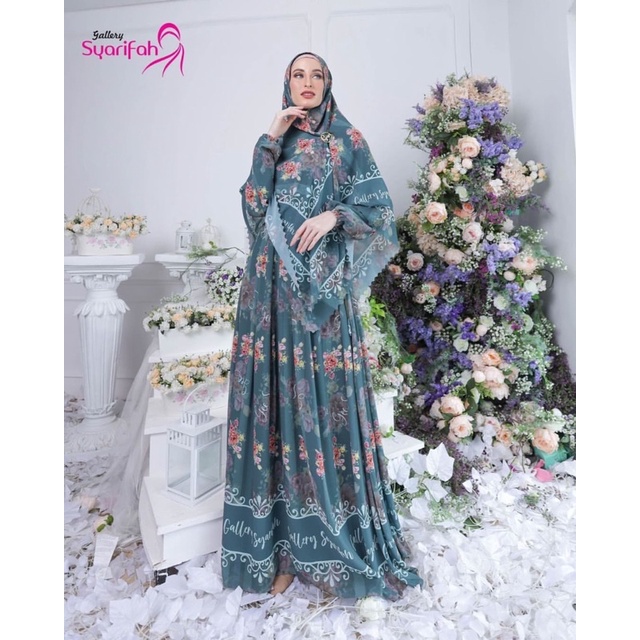 READY BUSANA GAMIS PREMIUM SET HUREM SYARI By Gallery Syarifah