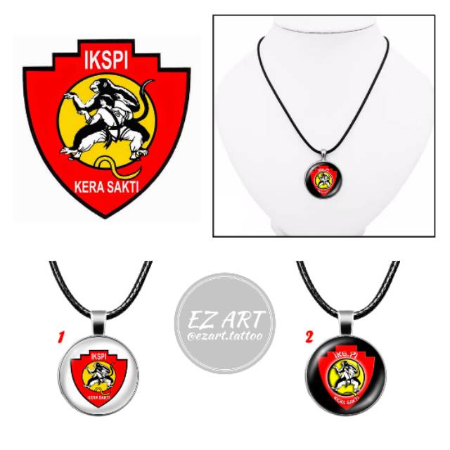 KALUNG LIONTIN SILAT KERA SAKTI IKSPI LOGO PERGURUAN KULIT / RANTAI PREMIUM QUALITY