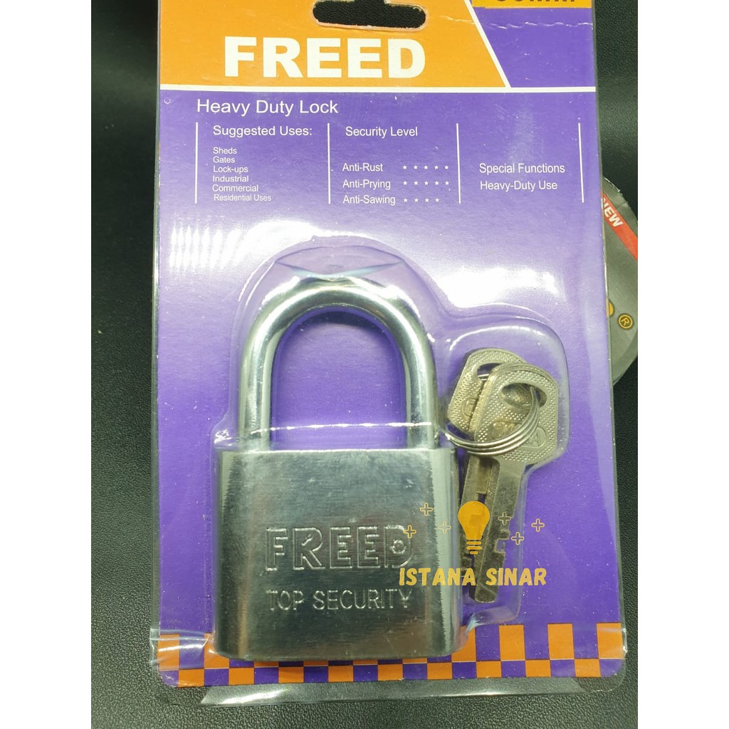 GEMBOK PINTU / GEMBOK KUNCI PINTU / GEMBOK FREED 50 MM PENDEK