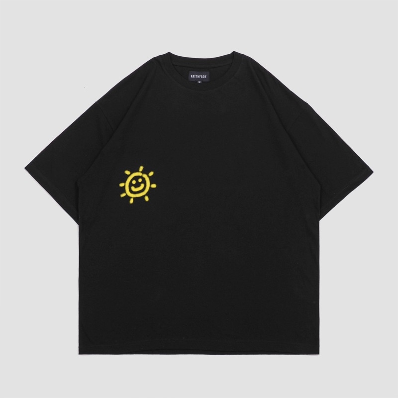 FAITH FADE UTOPIA - Sunney Oversized Tee (Black)