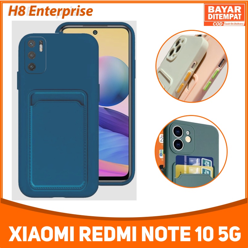 Case Xiaomi Redmi Note 10 5G Candy Macaron Lens Protection with Card Slot Dengan Pelindung Lensa Camera Dan Slot Card simpan kartu
