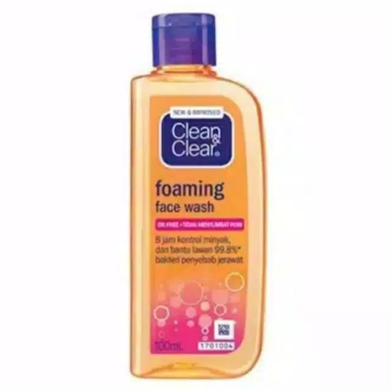 CLEAN &amp; CLEAR FOAMING  FACE WASH 100 ml GROSIR DAN HARGA SATUAN TERMURAH