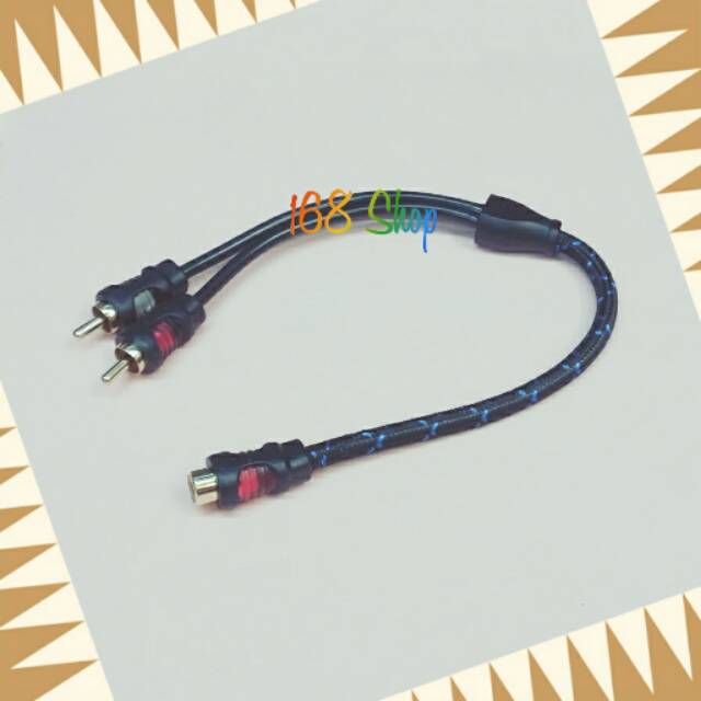 Kabel RCA cabang Mignova gold plated 30cm 1in 2out