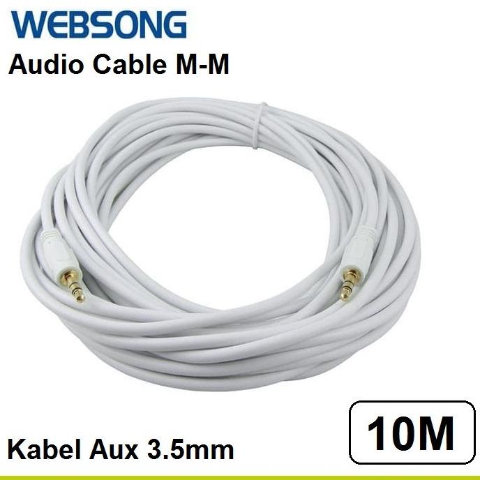 Kabel Audio Aux 3.5Mm 10M / Mini Stereo Cable 10 Meter Termurah