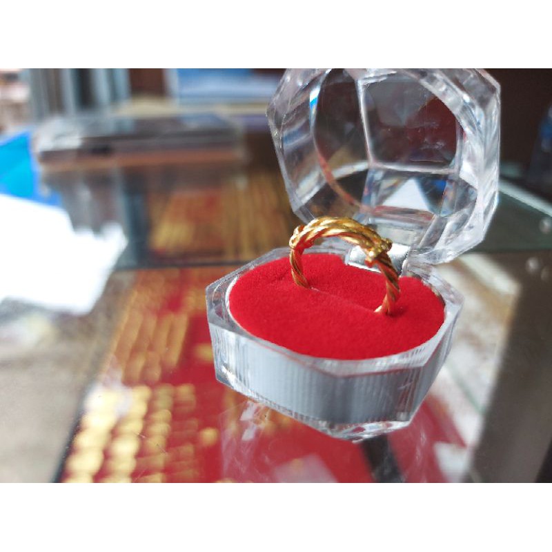 cincin emas asli model putar