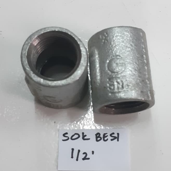 Sok Besi 1/2 in Sambungan Pipa Besi 1/2&quot; sdd 0.5 inch galvanis g brand 1/2inch 0.5&quot; 0,5inch 0,5&quot; 1/2in socket sock