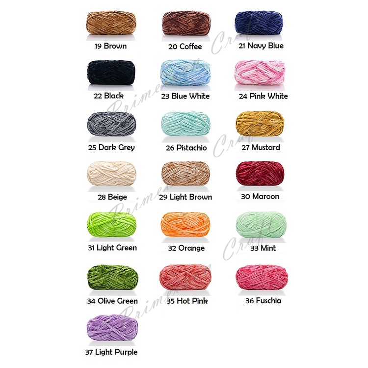 Benang rajut beludru / velvet yarn BIG PLY VLB1