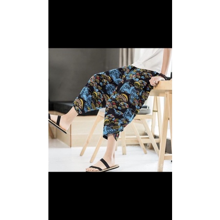 HR12 CELANA HAREM JOGGER LINEN IMPORT 3/4 SIRWAL PRIA JEPANG KOREA ORIGINAL M-5XL