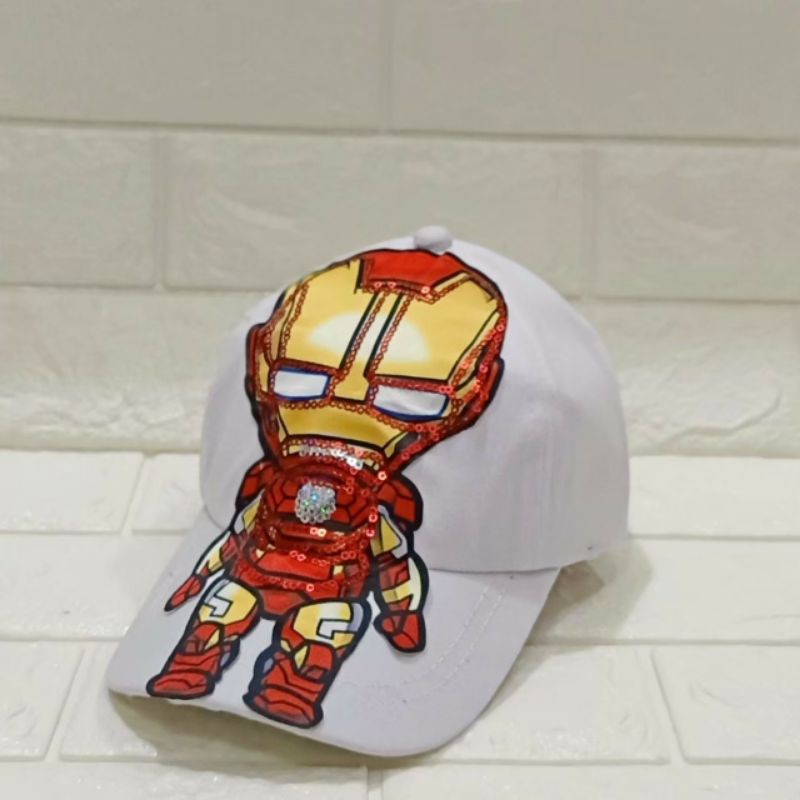 TOPI ANAK LAKI LAKI LED MOTIF KARTUN AVENGER UMUR 1-10 TAHUN