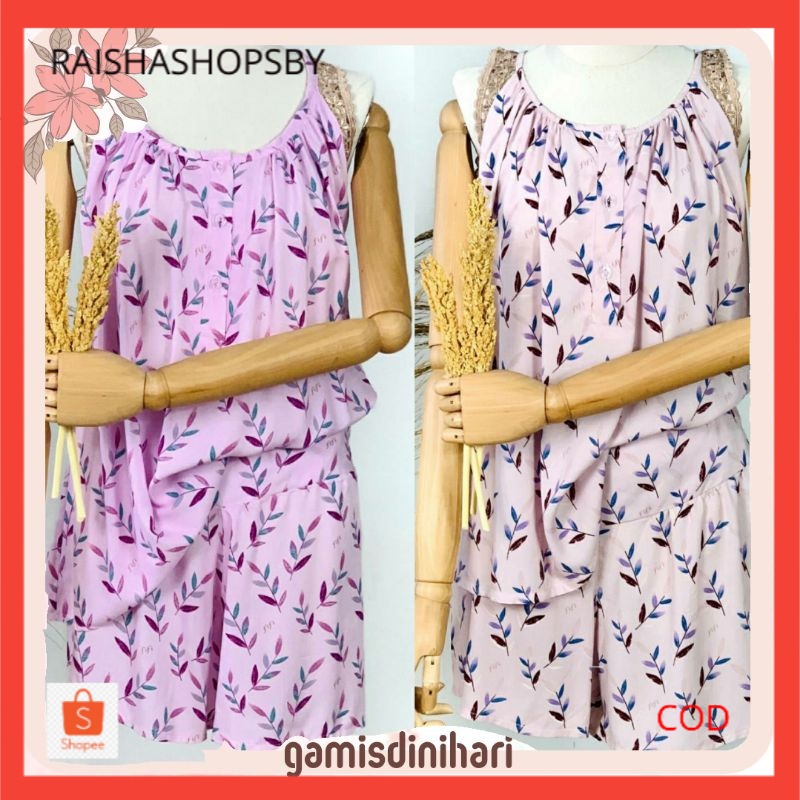 Daster seksi jumbo fifi yasmin Baju tidur wanita setelan sexy pakaian katun rayon premium xxl motif