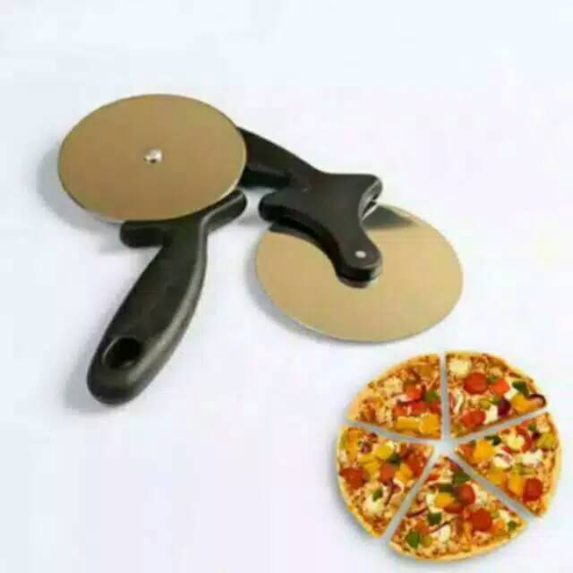 

Pizza Cutter Pisau Roda Stainless Steel Khusus Pemotong Pizza Cake
