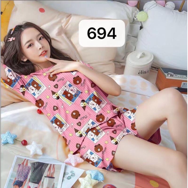 SALE CUCI GUDANG Piyama Murah Import / Piyama Import / Baju Tidur Wanita /Setelan Hotpant/SleepWear-3