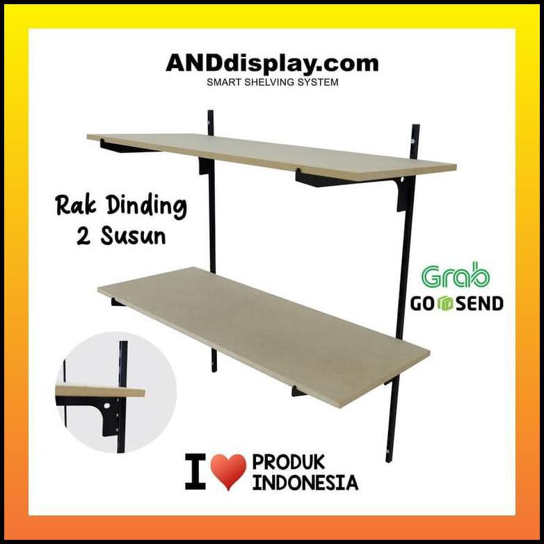 BARU RAK DINDING 2 SUSUN TIANG BRACKET BESI DEKORASI BUKU BARU RAK DINDING 2 SUSUN TIANG BRACKET BESI DEKORASI BUKU
