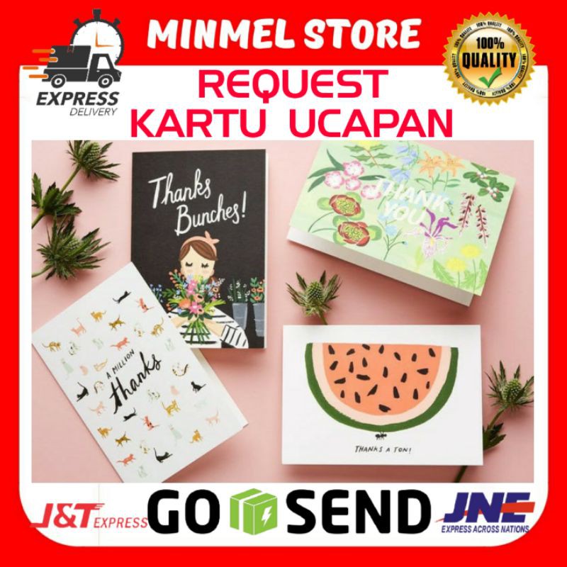 TAMBAHAN GREETING CARD / KARTU UCAPAN BISA REQUEST TULISAN APAPUN