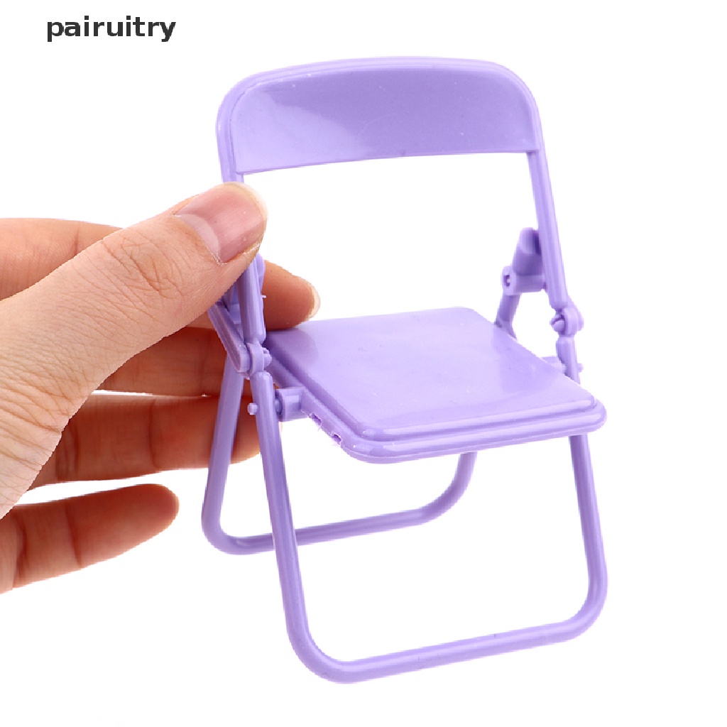 1pc Miniatur Kursi Lipat Armchair Skala 1: 12 Untuk Dekorasi Rumah Boneka