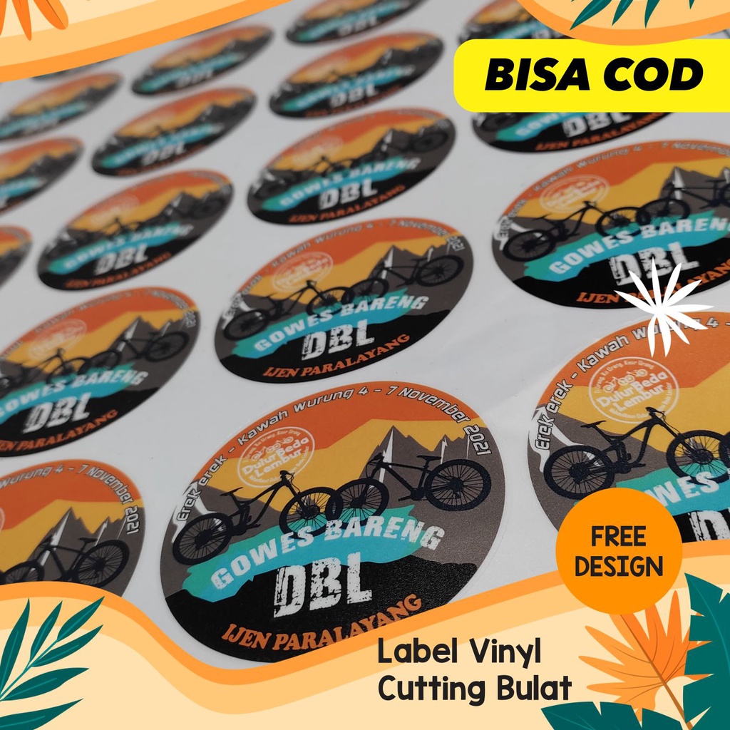 

Label Makanan Kemasan Bahan Sticker Vinyl Anti Air Cutting Bulat