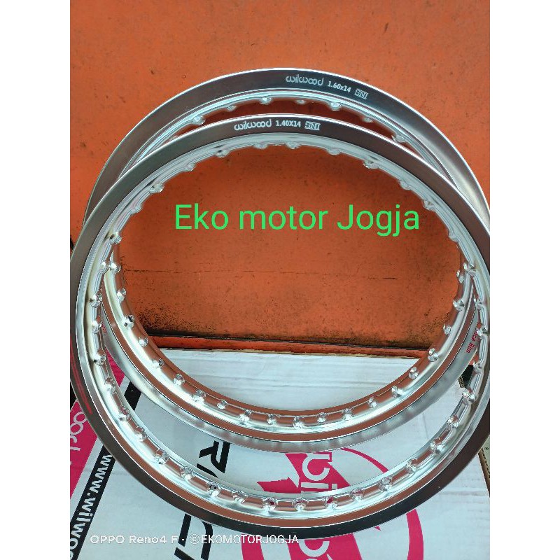 velg pelek almunium ring 14 wilwood polish