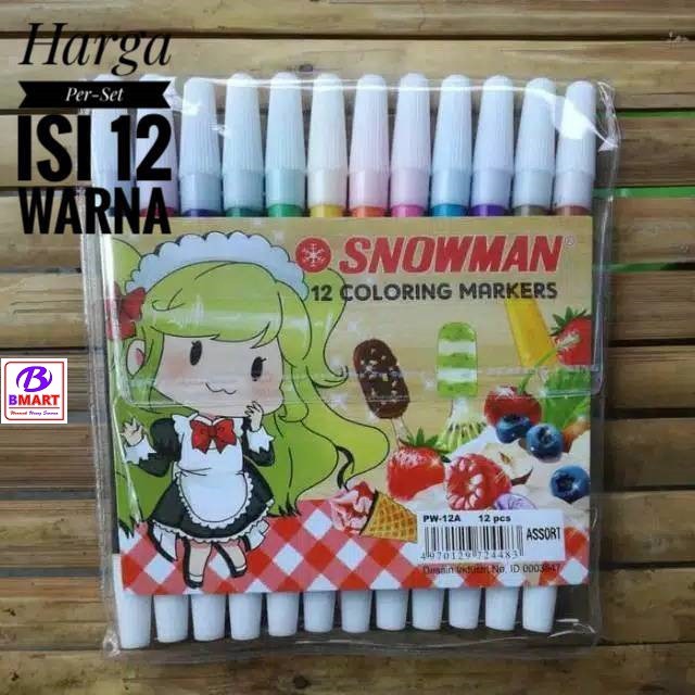 

Color Marker / Spidol Snowman Kecil 12 Warna