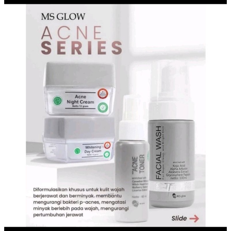 MS GLOW ORIGINAL PAKET ACNE MS GLOW