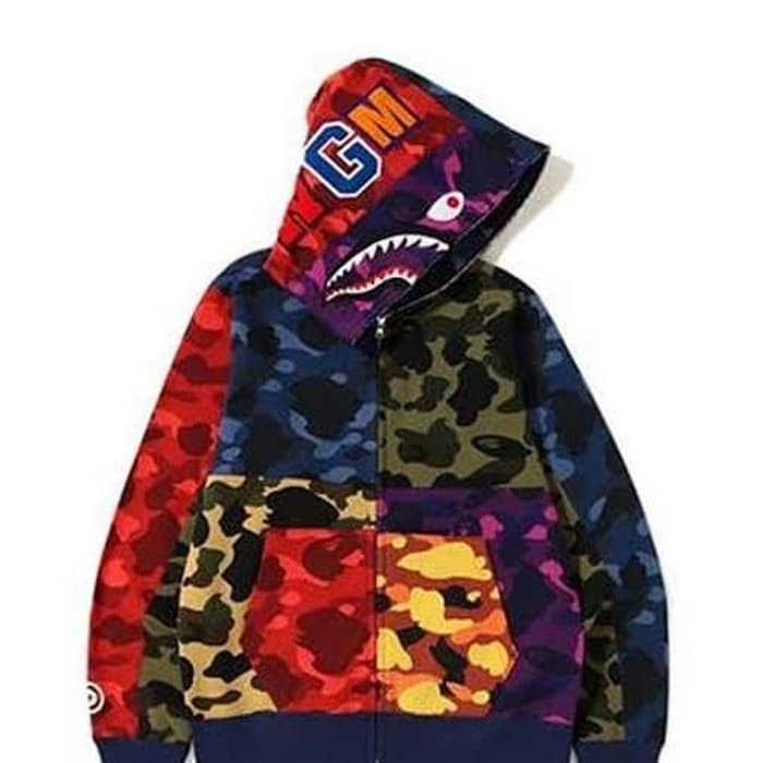 jaket bape shark PUBG PREMIUM grade AAA