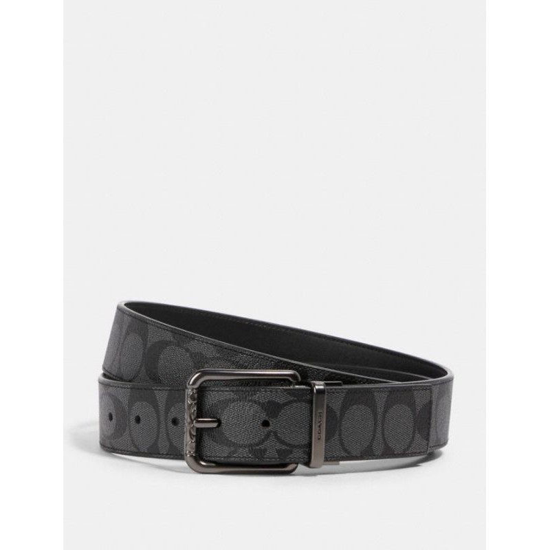 Coach Harness Reversible Leather Belt Original Sabuk Ikat Pinggang Kulit bolak balik Sabuk Kulit Pri