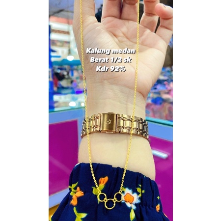 kalung medan emas 24k