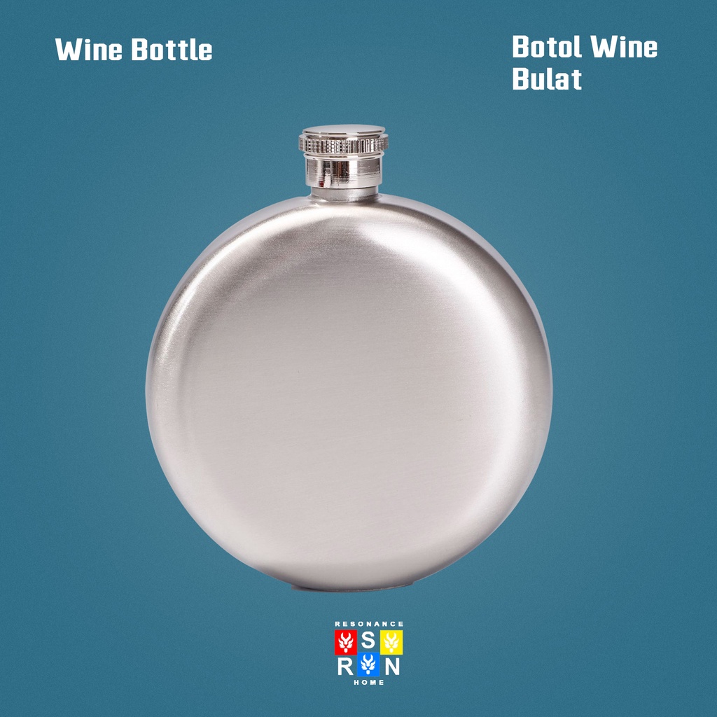 Botol Minum Wine 5oz Bulat Botol Minum Travel Stainless Steel | Resonance Home