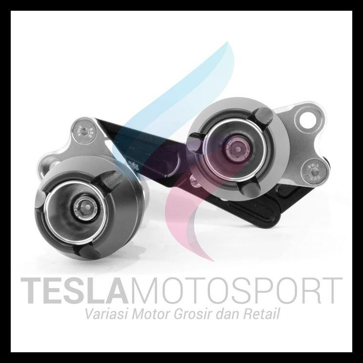 TERLARIS FRAME SLIDER JALU PELINDUNG BAWAH KNALPOT PCX 150 LOKAL BLACK DIAMOND 