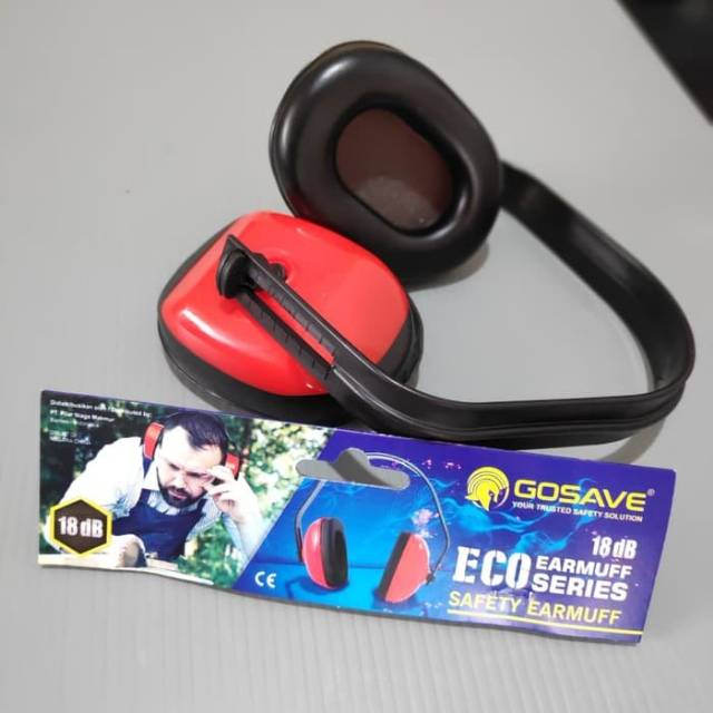 Earmuff Eco Safety Telinga Headset Plastik Peredaram Suara Bising