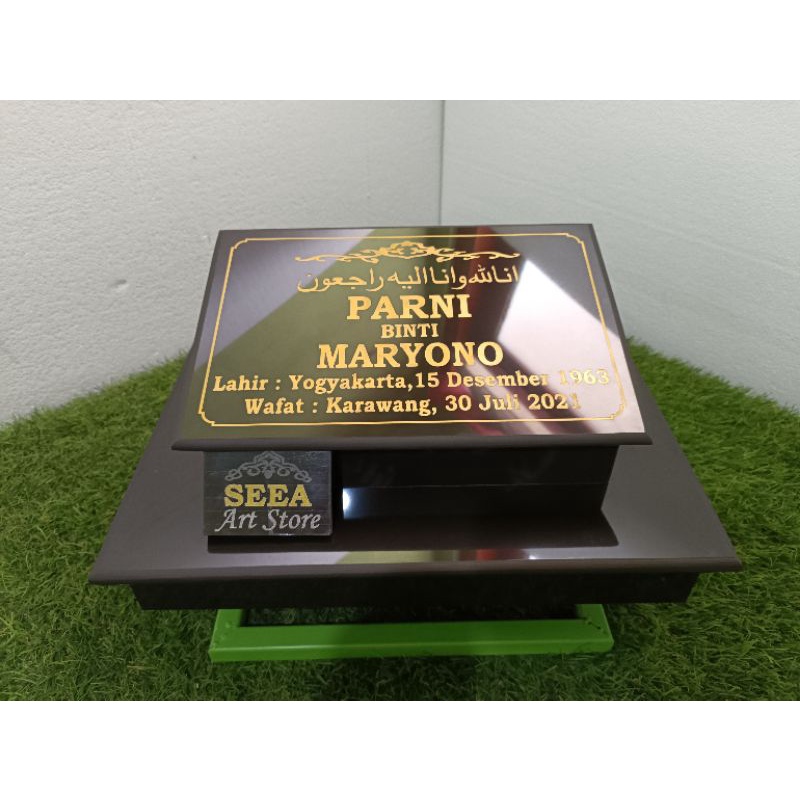 BATU NISAN MAKAM MAESAN FULL GRANIT TILE TOGA HITAM/PUTIH JAHUL MURAH + PACKING KAYU