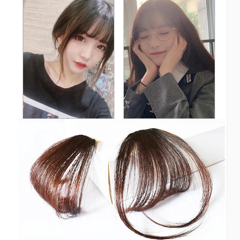 Wig/Rambut Palsu Model Klip In Air Bangs Bahan Sintetis Untuk Wanita