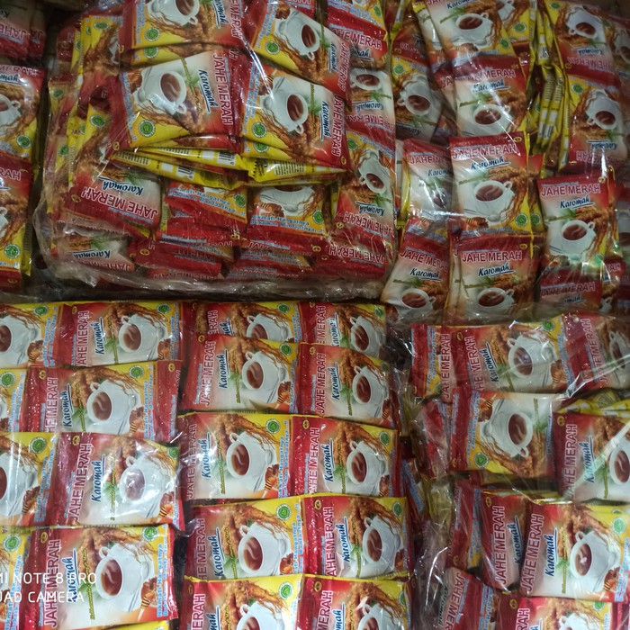 

Jahe Merah karomah / jahe karomah Instan / Jahe Nikmat kaya Manfaat Per Ball isi 20 Renceng