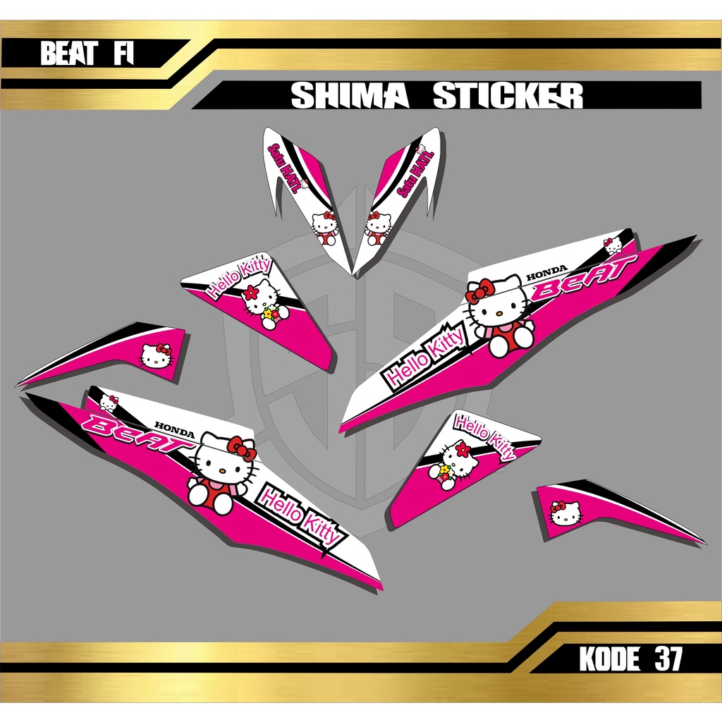 (cod) striping beat fi 2013-2021 variasi - stiker motor honda - motor - beat fi 2013-2015 - Racing -