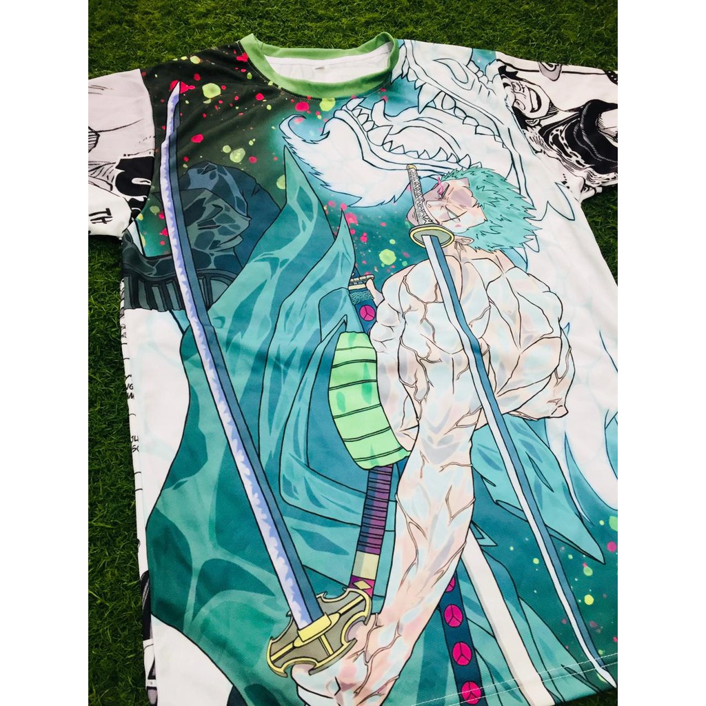 Tshirt Roronoa Zoro Santoryu Fullprint Anime One Piece Premium