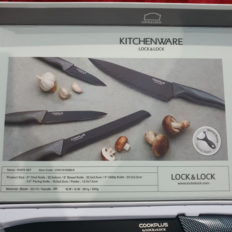LOCK &amp; LOCK KITCHEN KNIFE SET 5PCS (PISAU SET)