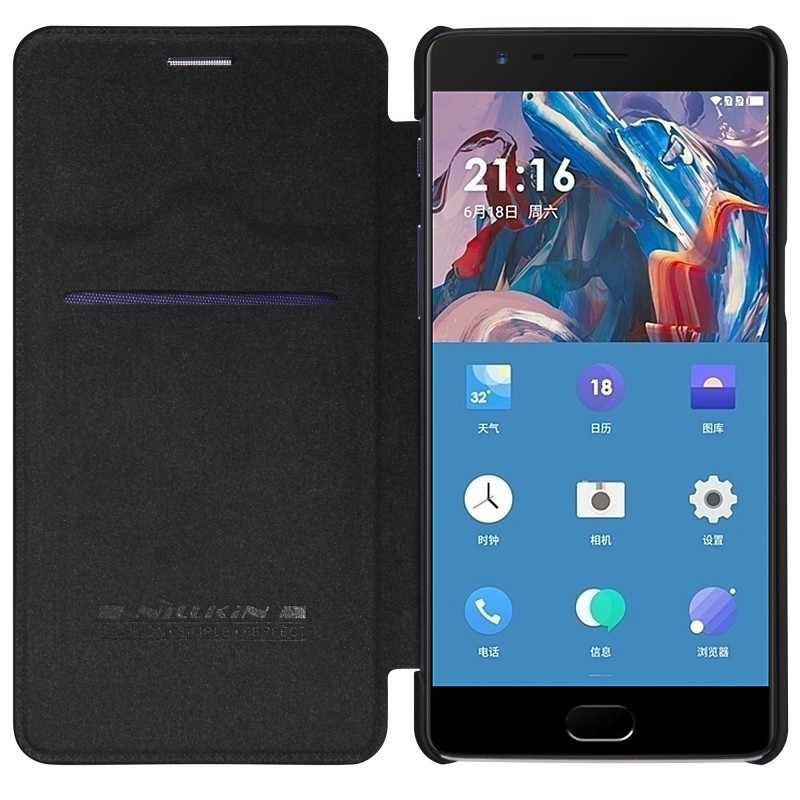 ONEPLUS 3 / 3T Flip Leather Cover NILLKIN QIN Hard Case