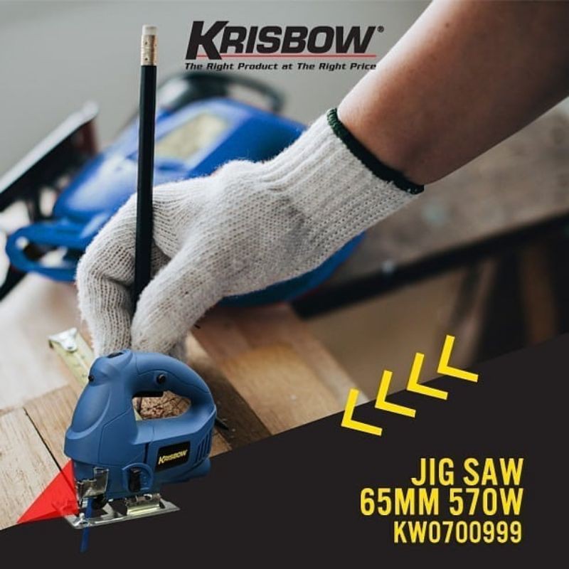 Krisbow Mesin Gergaji Jigsaw 6,5 Cm 570 W