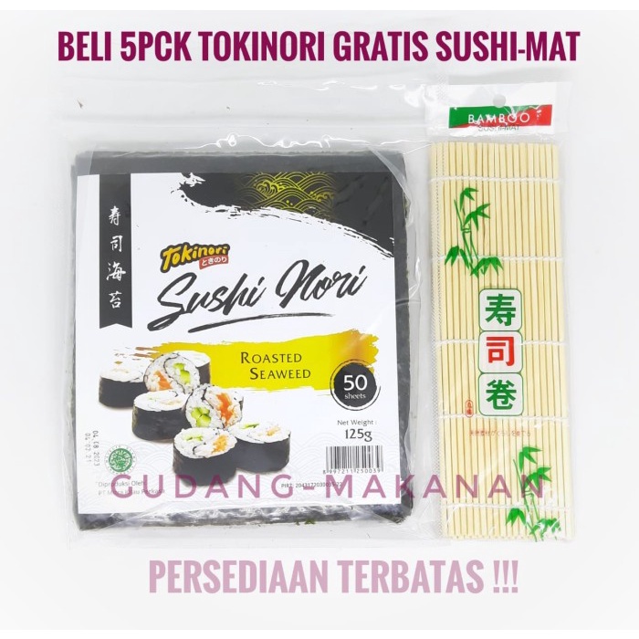 

Tokinori 50 Sheets / Sushi Nori Halal