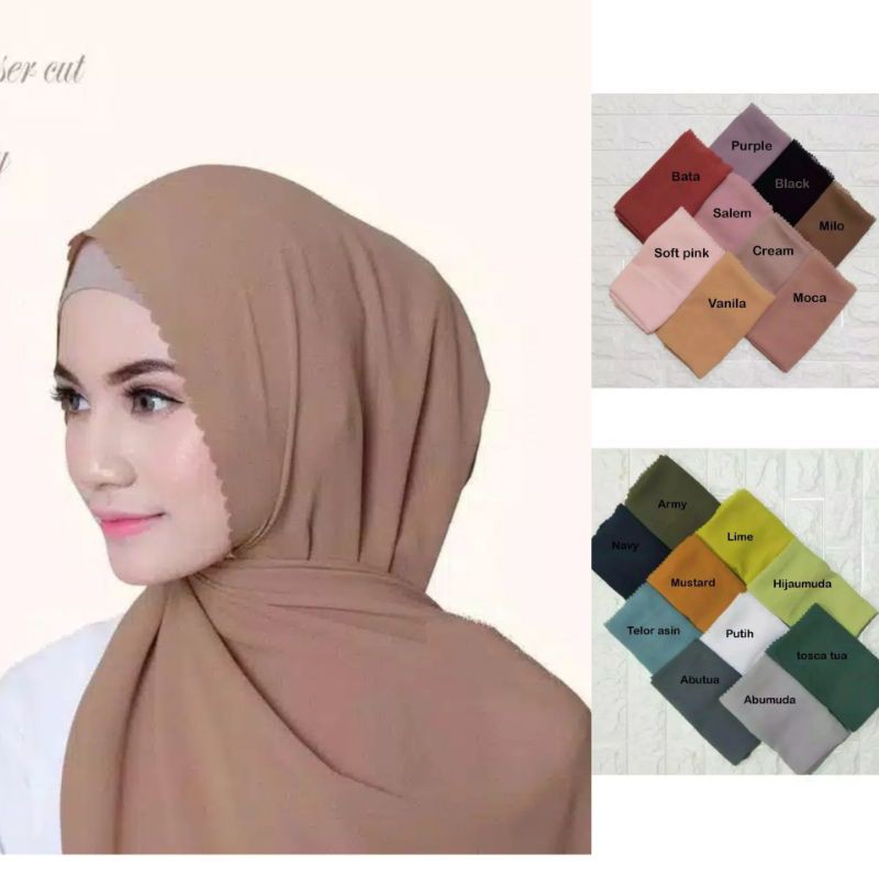 JILBAB PASHMINA VARIASI LASER CUT